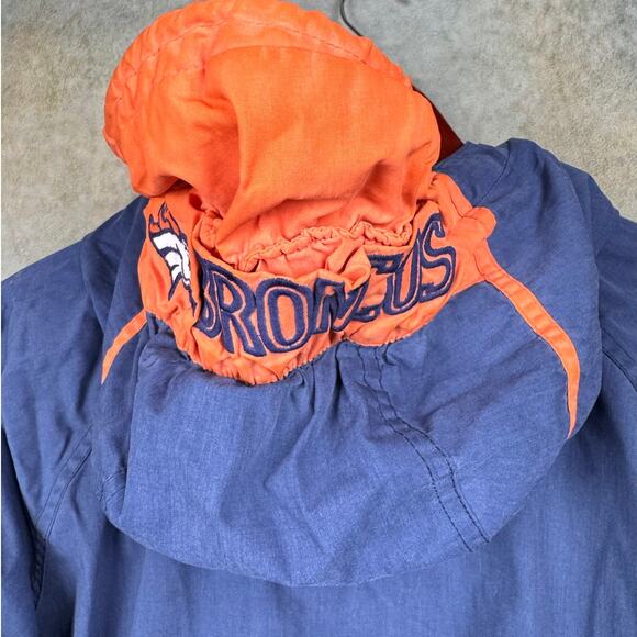 VTG 90s NFL Denver Broncos Jacket Mens Sz XXL Blue Orange Pro Player Football - Picture 5 of 9